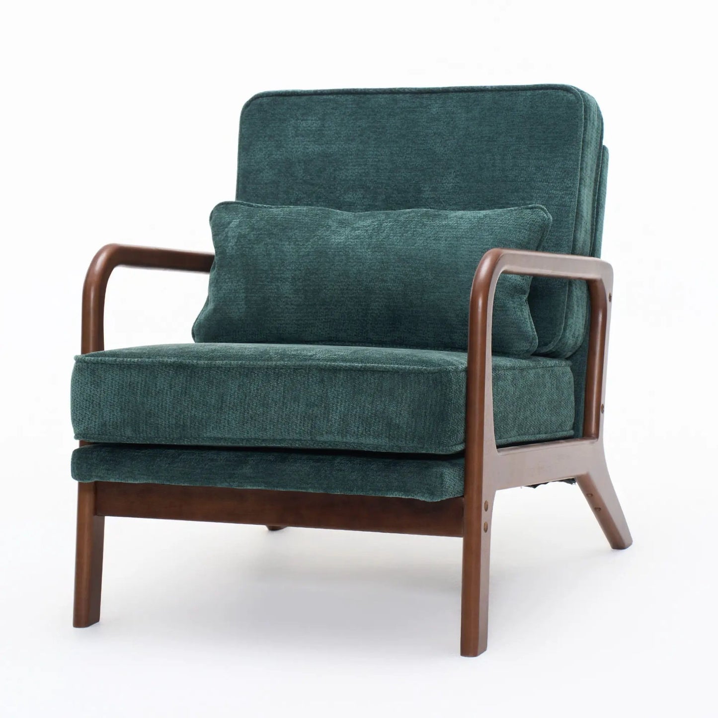 Upholstered Living Room Chair With Lumbar Cushion