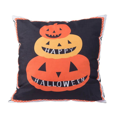 Halloween Pumpkin Pillow Black and Orange