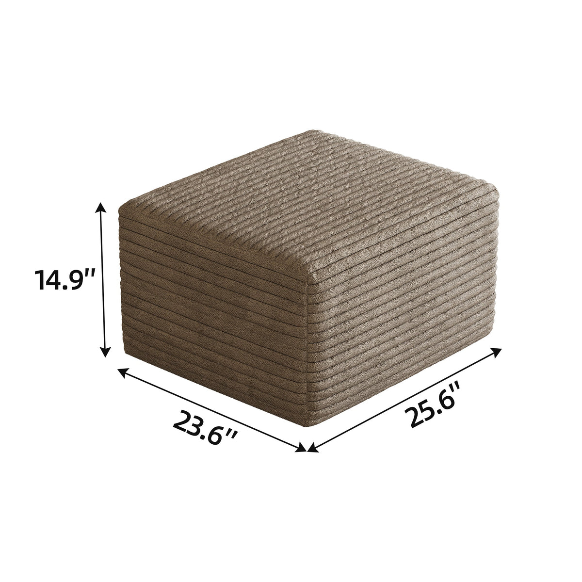 Plush Corduroy Sofa Ottoman and No Assembly