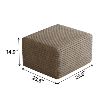 Plush Corduroy Sofa Ottoman and No Assembly