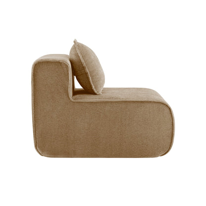 Comfy Armless Velvet Sofa And Throw Cushions
