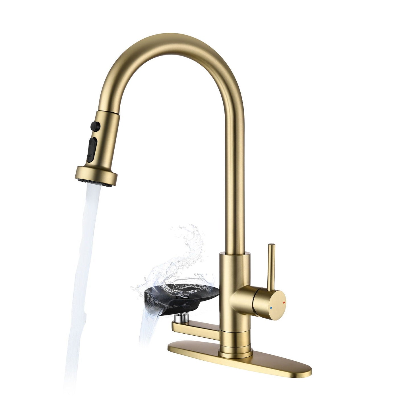 3 In 1 Kitchen Faucet and Press Glass Rinser
