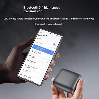 Long-lasting over-ear noise-canceling wireless Bluetooth earbuds with gray charging case on Tampa Home & Garden Store