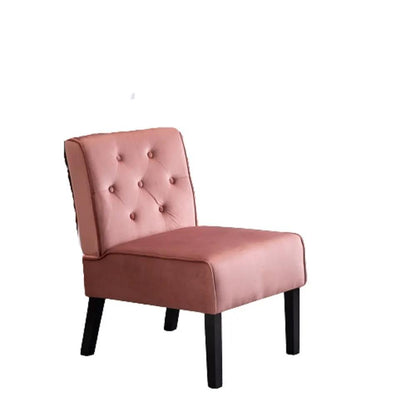 Reese armless button tufted accent chair set of 2 in pink upholstery by Unique Piece Furniture on Tampa Home & Garden Store