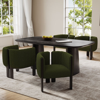 Comfort Stylish Seating Dining Chair Set upholstered chairs around dark table, 6-chair set on Tampa Home & Garden Store