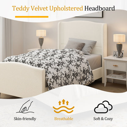 Sturdy Platform Bed Frame and a Padded Headboard