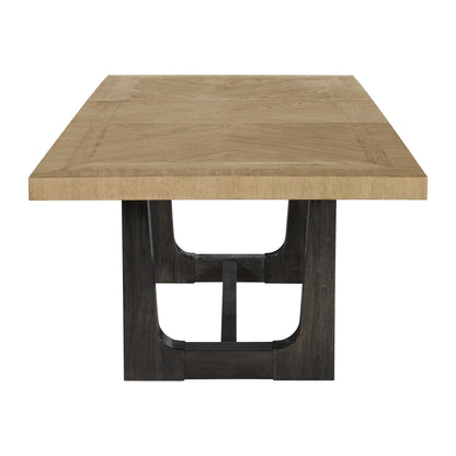 Bar table with solid light brown wood top and trestle base by HouseOfZazla on Tampa Home & Garden Store
