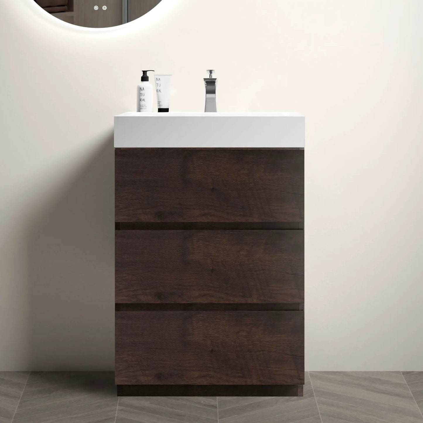 Alice Bathroom Vanity with Large Storage and Sink