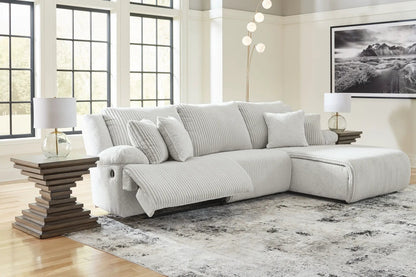 Top Tier Corduroy Reclining Sectional with Chaise