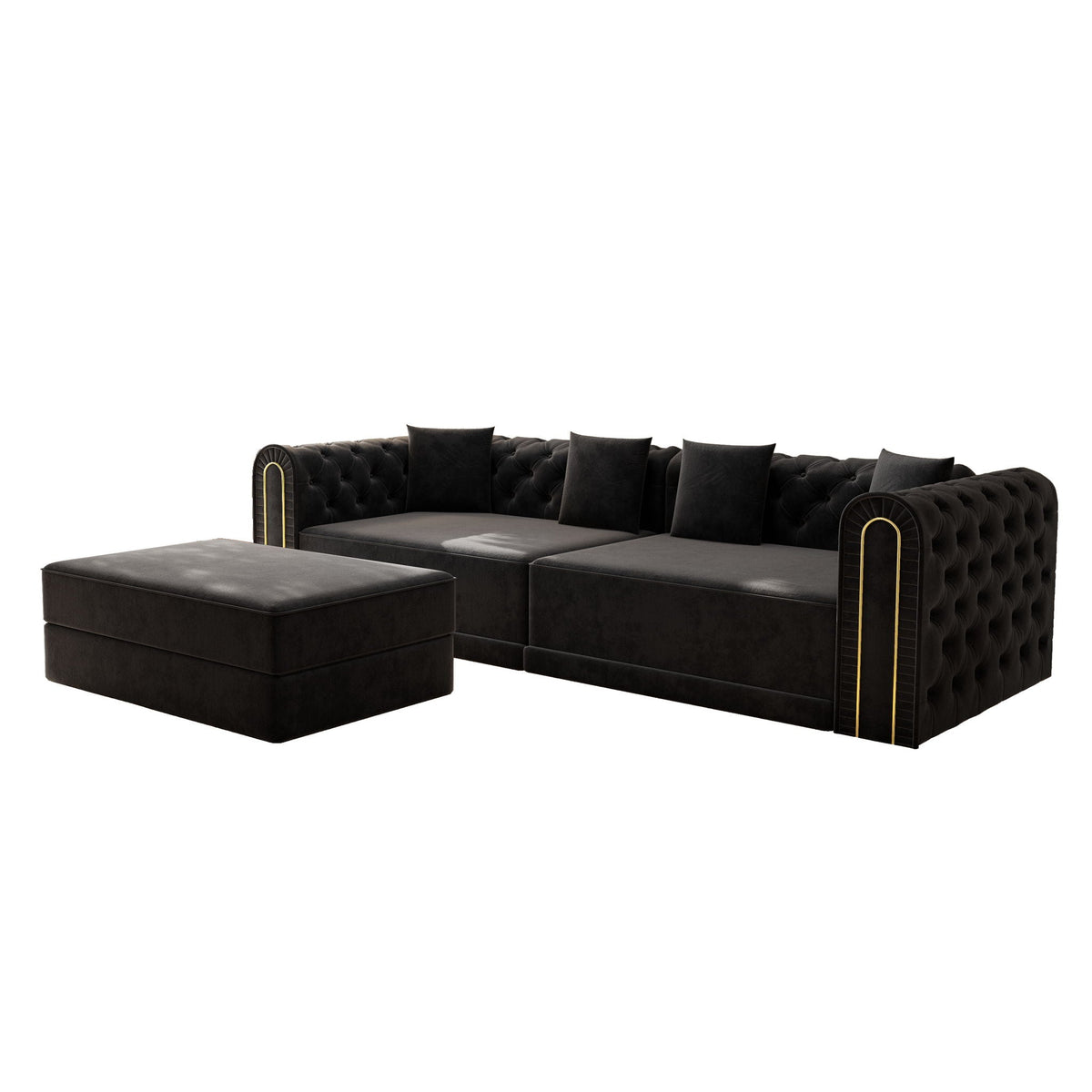 3 In 1 Convertible Sofa and Ottoman Bed