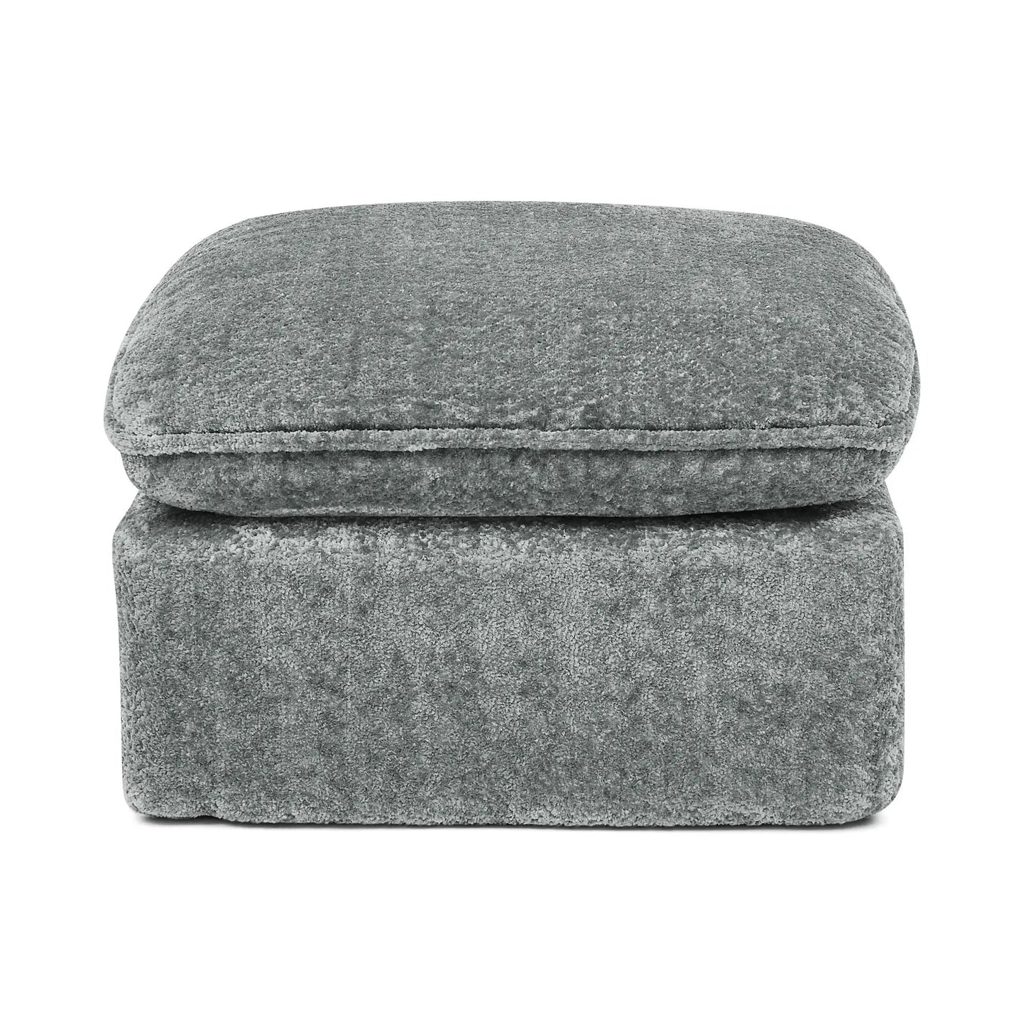 Sectional sofa with moveable ottoman cushions in gray textured fabric, 3-piece living room set on Tampa Home & Garden Store