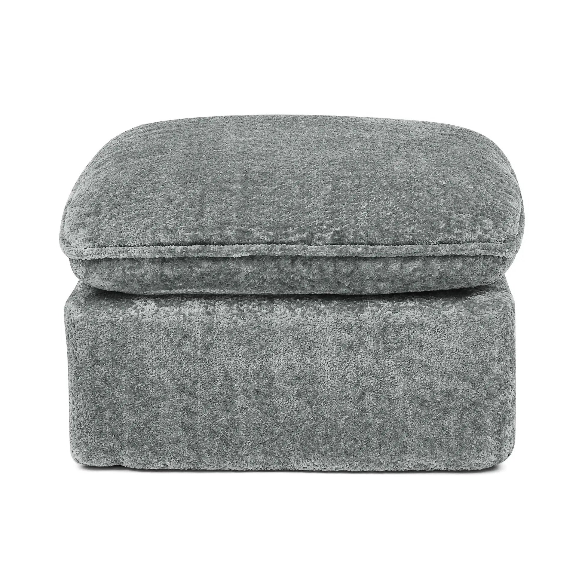 Sectional sofa with moveable ottoman cushions in gray textured fabric, 3-piece living room set on Tampa Home & Garden Store