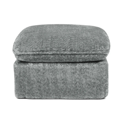 Sectional sofa with moveable ottoman cushions in gray textured fabric, 3-piece living room set on Tampa Home & Garden Store