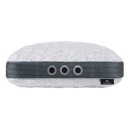 BedGear Storm Rectangle Travel Pillow white cover with dark gray band and three ring holes on Tampa Home & Garden Store