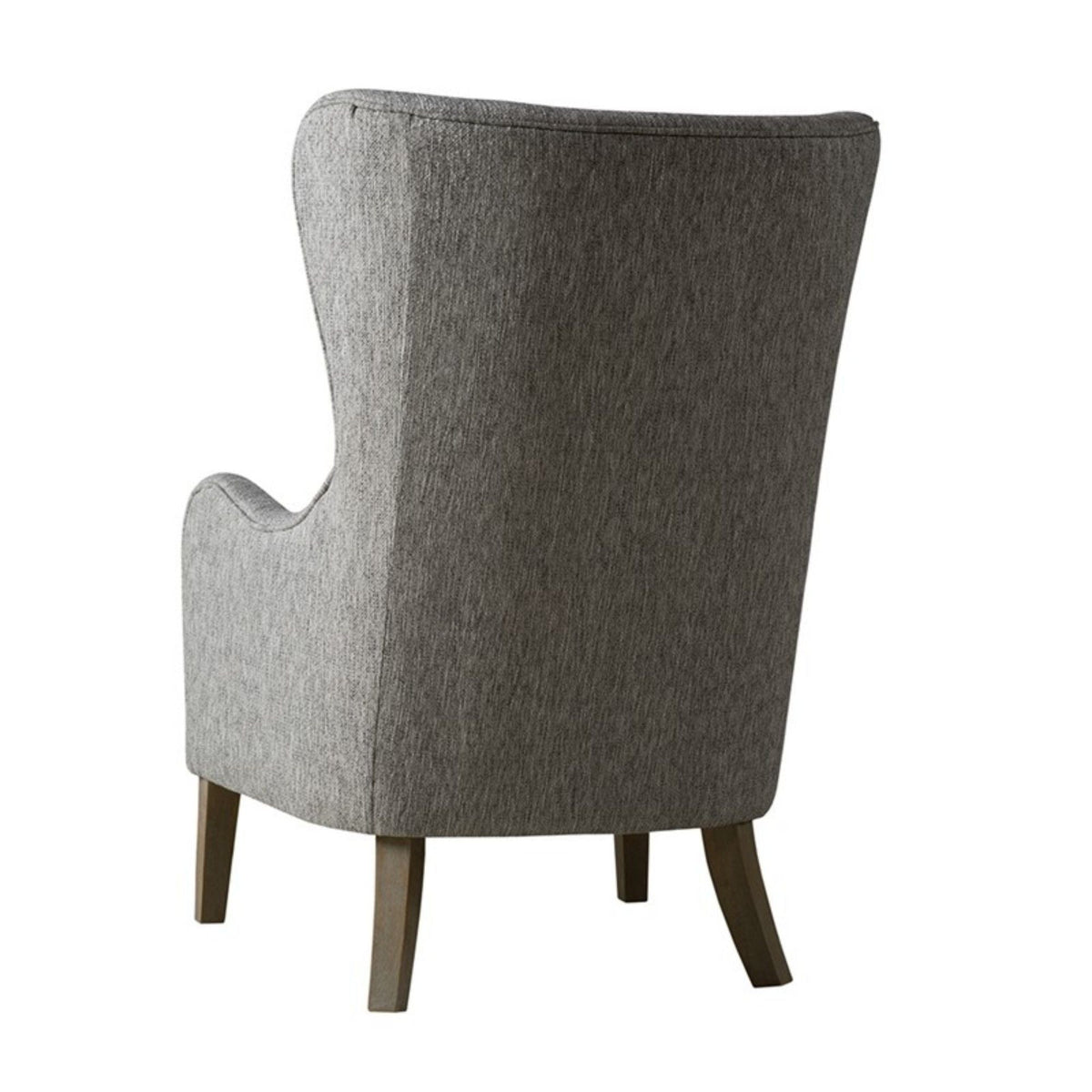 Arianna Swoop Wing Chair by HouseOfZazla in dark gray high-density foam wing chair on Tampa Home & Garden Store