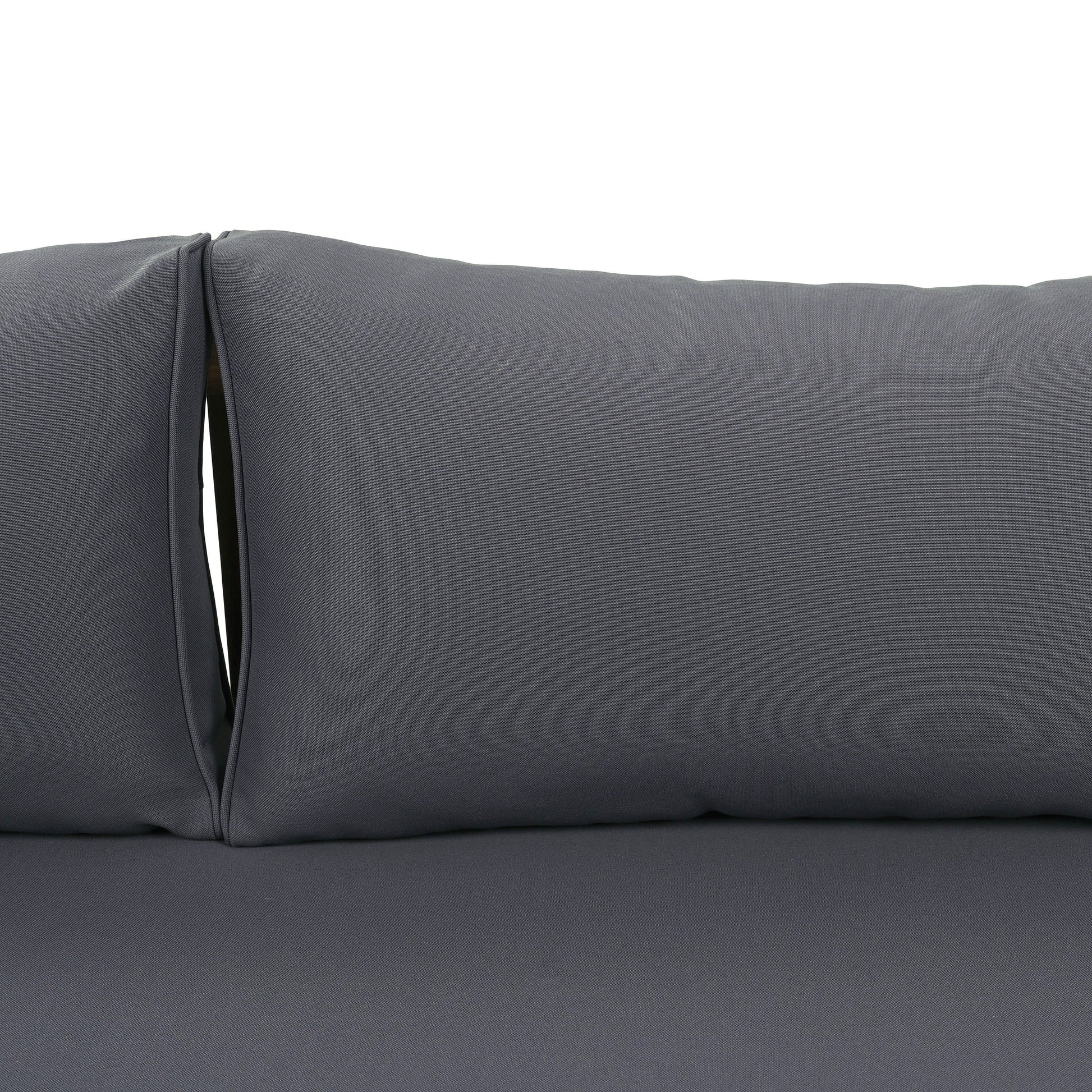 Claremont 3 Seater Daybed dark gray outdoor fabric cushions HouseOfZazla on Tampa Home & Garden Store