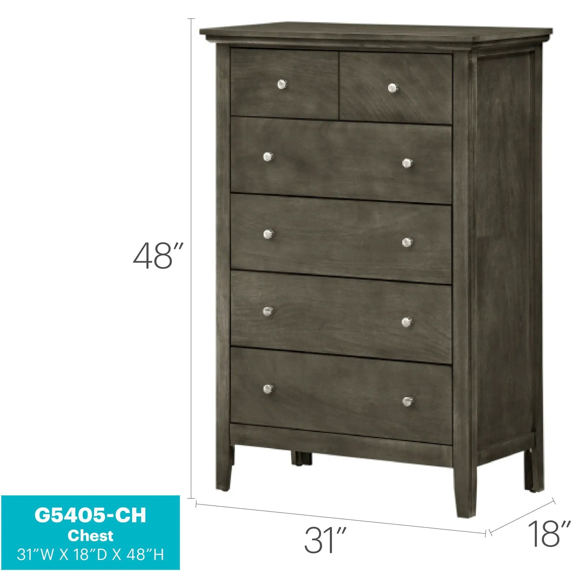Hammond Chest, dark wood accent chest with silver knob pulls by Unique Piece Furniture on Tampa Home & Garden Store