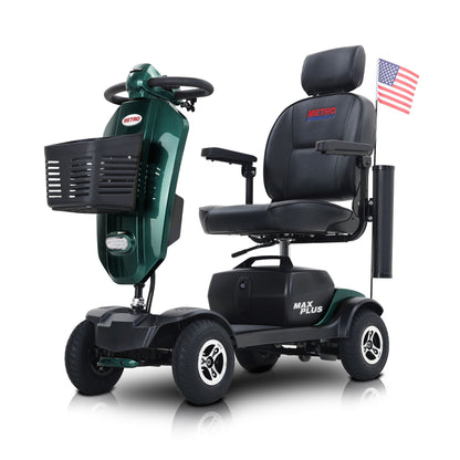 Compact 4 Wheel Mobility Scooter and a Basket