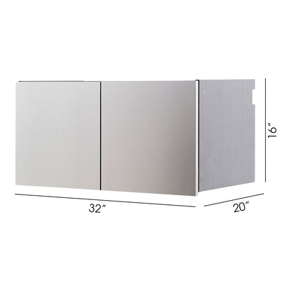 Dark gray Nova Series wall-mounted garage cabinet with extra deep storage, 32in wide x 20in deep on Tampa Home & Garden Store