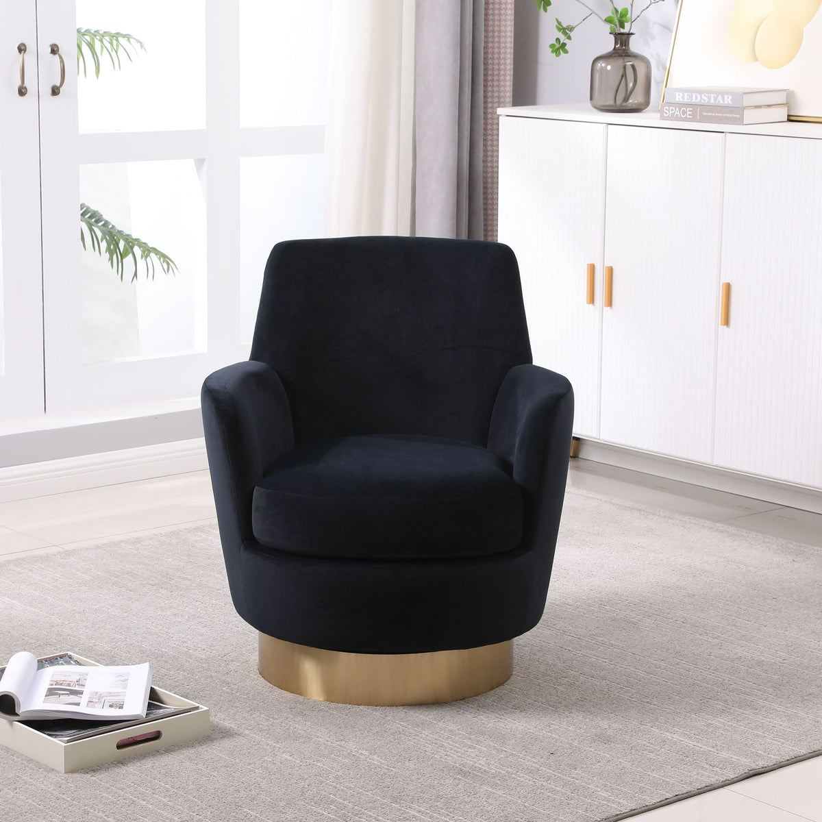 the Teddy Swivel Barrel Chair and Accent Seat