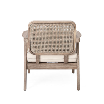 Set of Acacia Wood Patio Chairs with Cushions