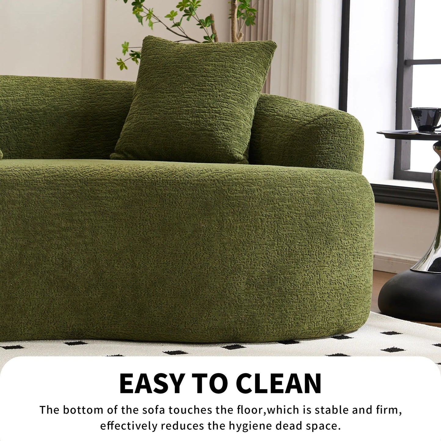 4 Seater Fabric Sofa With Sleeper For Living Room