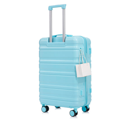 HIFINE Tourist 3-Piece ABS Spinner Luggage Set Blue hard-shell with extendable handle on Tampa Home & Garden Store