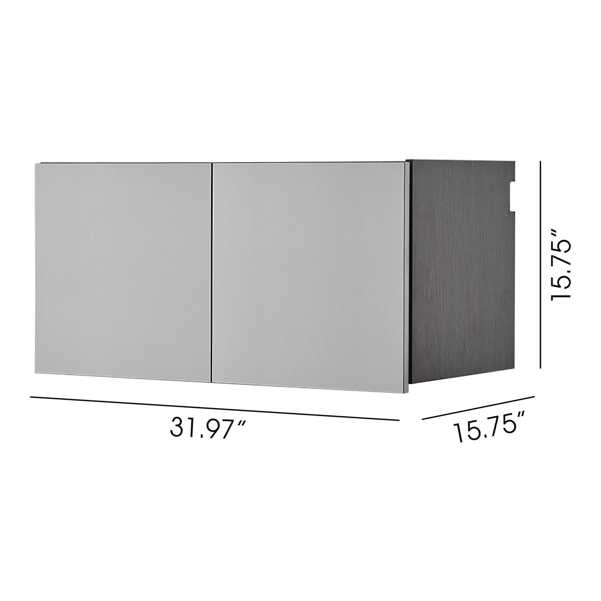 Astro Series 3-door wall storage cabinet metallic gray fronts with dark side panel by HouseOfZazla on Tampa Home & Garden Store