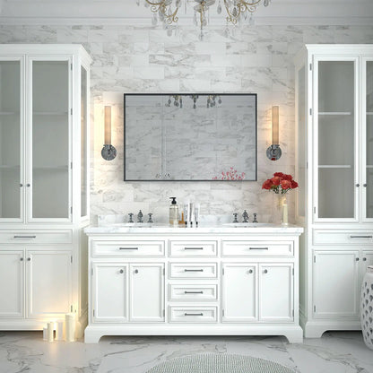 Rectangular Bathroom Mirror with Metal Frame