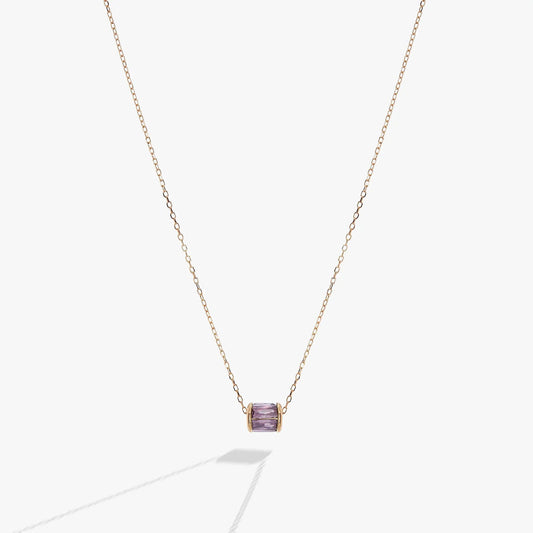 February Birthstone pendant necklace by Alex and Ani featuring amethyst in rose gold on Tampa Home & Garden Store