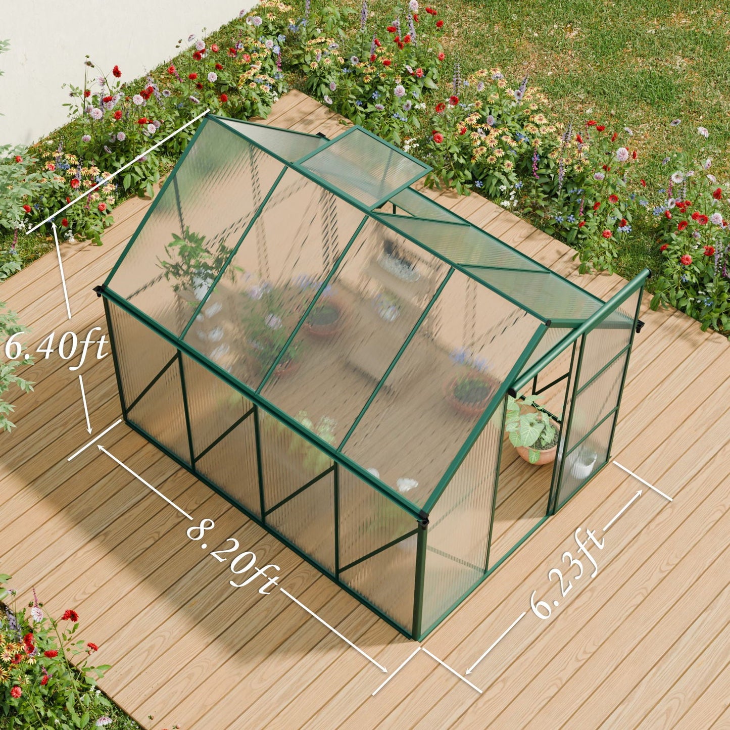 Outdoor Polycarbonate House and Raised Metal Base