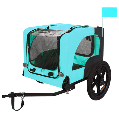 Pet bike trailer HouseOfZazla turquoise with mesh windows for small to medium pets wheels on Tampa Home & Garden Store