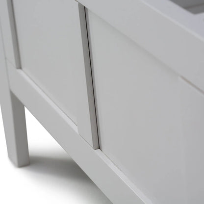 Brooklyn Handcrafted Entryway Storage Bench white wood with diagonal cross-brace on Tampa Home & Garden Store