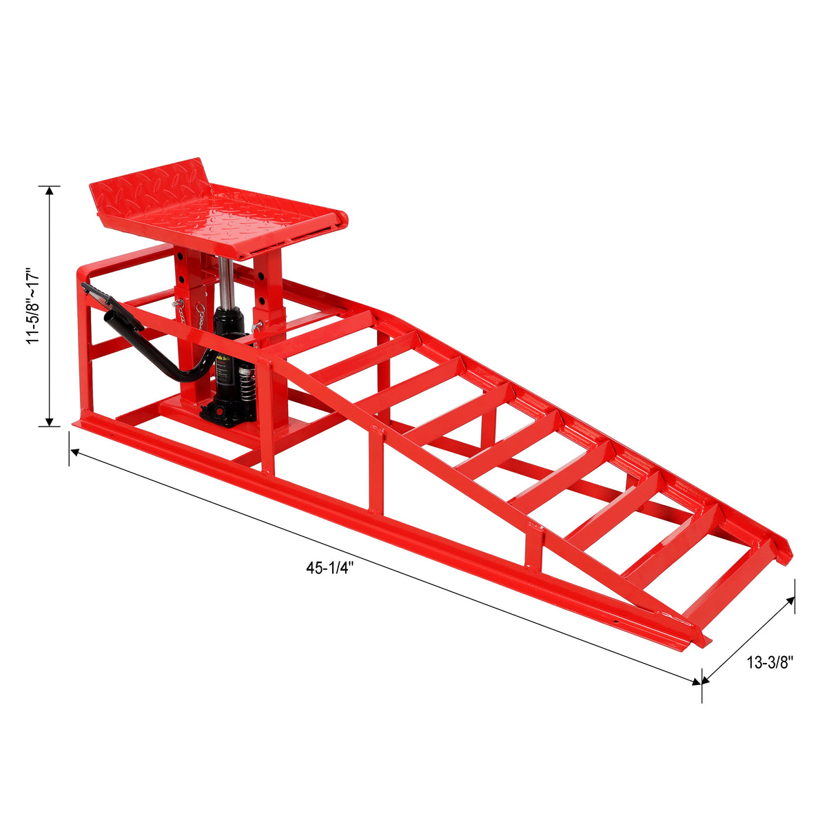 5-ton hydraulic auto service ramps with pedal, red steel deck, HouseOfZazla on Tampa Home & Garden Store