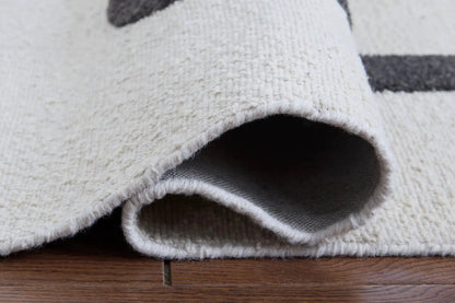 Davismour rug by Unique Piece Furniture, cream loop-pile with dark gray stripes on Tampa Home & Garden Store