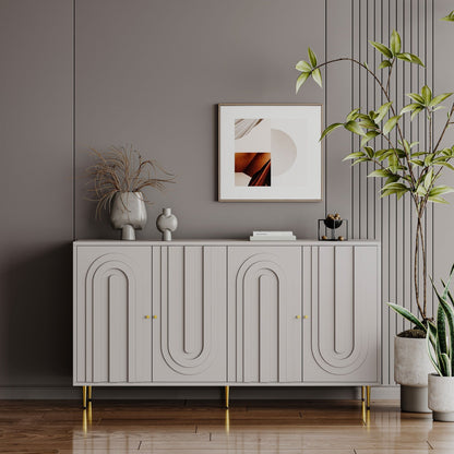Modern Lacquered Four Door Sideboard for Home