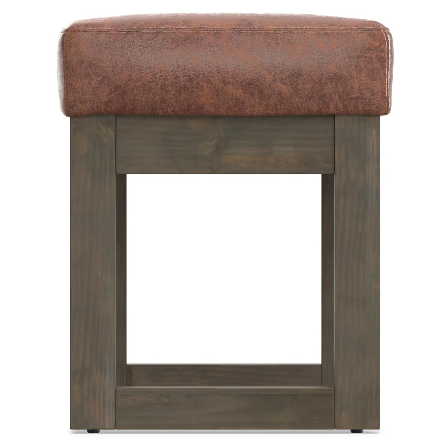 Milltown Upholstered Ottoman Bench With Driftwood