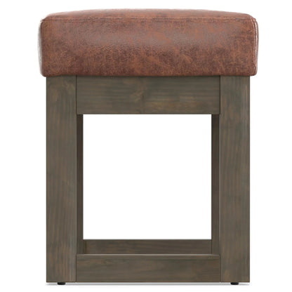 Milltown Upholstered Ottoman Bench With Driftwood