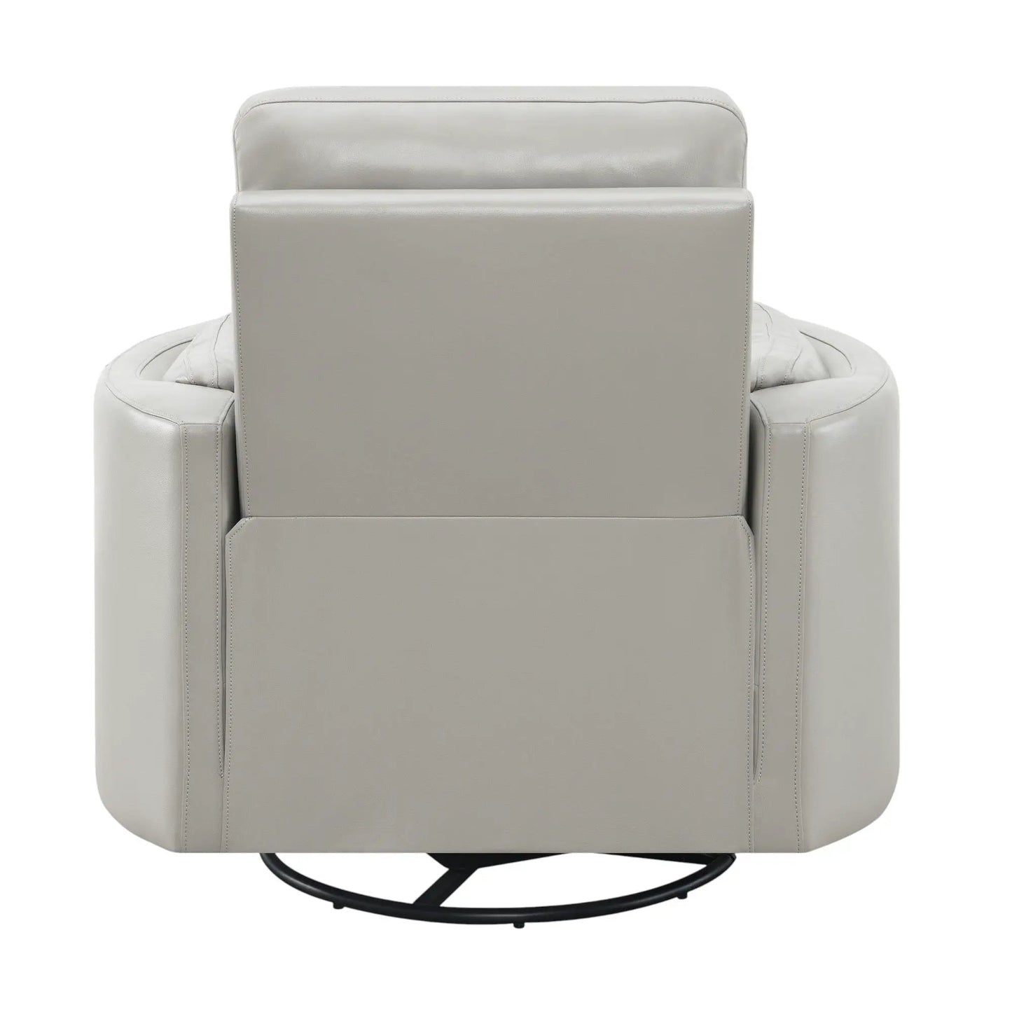 Sagen Glider Recliner Swivel chair in light gray leather by Unique Piece Furniture on Tampa Home & Garden Store