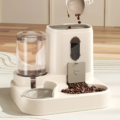 2 in 1 Automatic Pet Feeder with Water Dispenser Gravity Dog Cat Food Bowl
