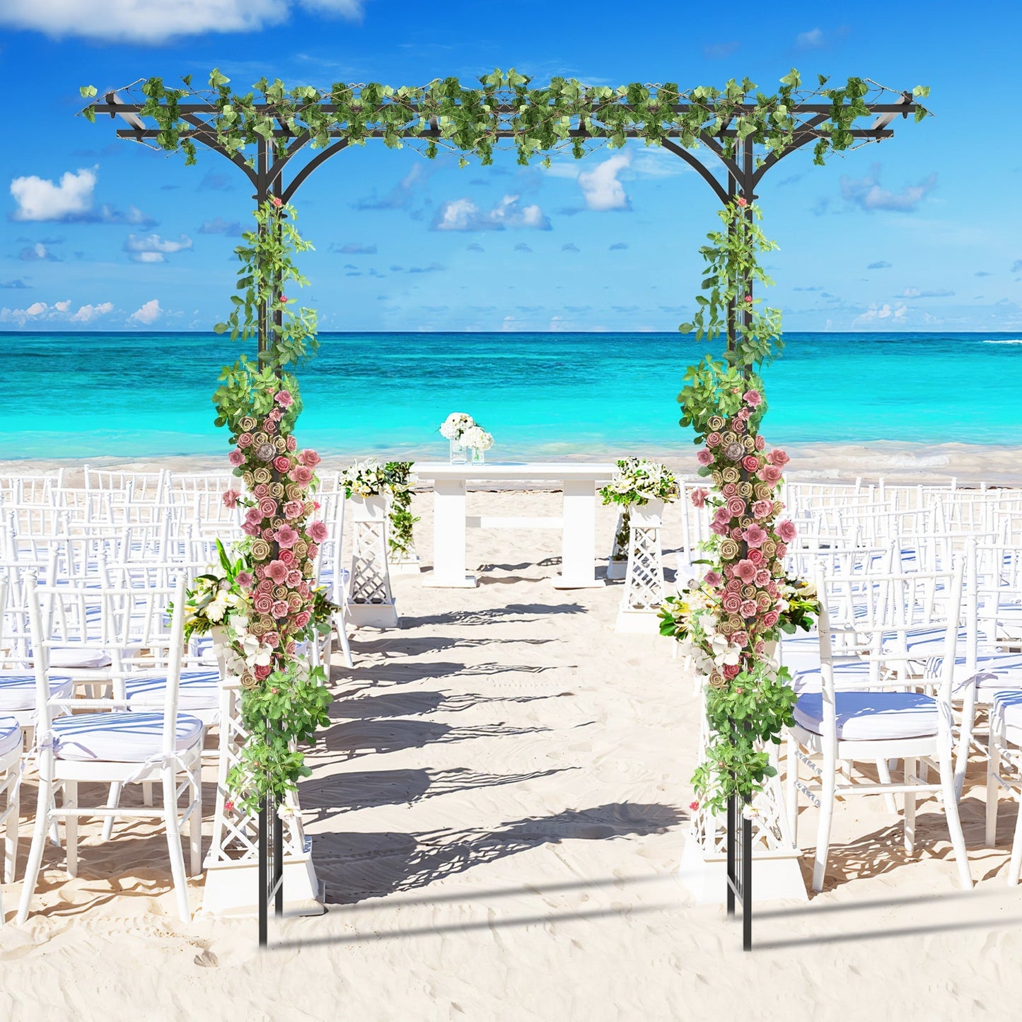 GemGear Beach Tent Sun Shelter with Canopy Extended Floor and Vent Windows beach wedding arch on Tampa Home & Garden Store