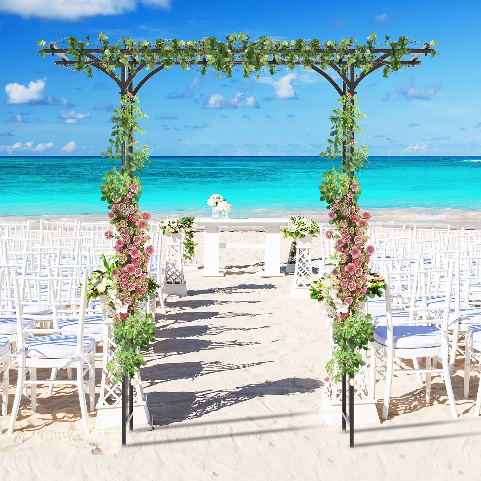 GemGear Beach Tent Sun Shelter with Canopy Extended Floor and Vent Windows beach wedding arch on Tampa Home & Garden Store
