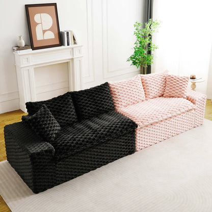 Pink and black multifunctional stationary sofa seats 4 by Unique Piece Furniture on Tampa Home & Garden Store