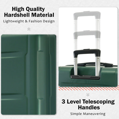 HouseOfZazla 2 piece ABS hard-shell luggage set with expandable spinner wheels TSA lock on Tampa Home & Garden Store
