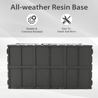 Deck box 100 Gallon Outdoor Storage by HouseOfZazla in dark gray, all-weather resin base on Tampa Home & Garden Store