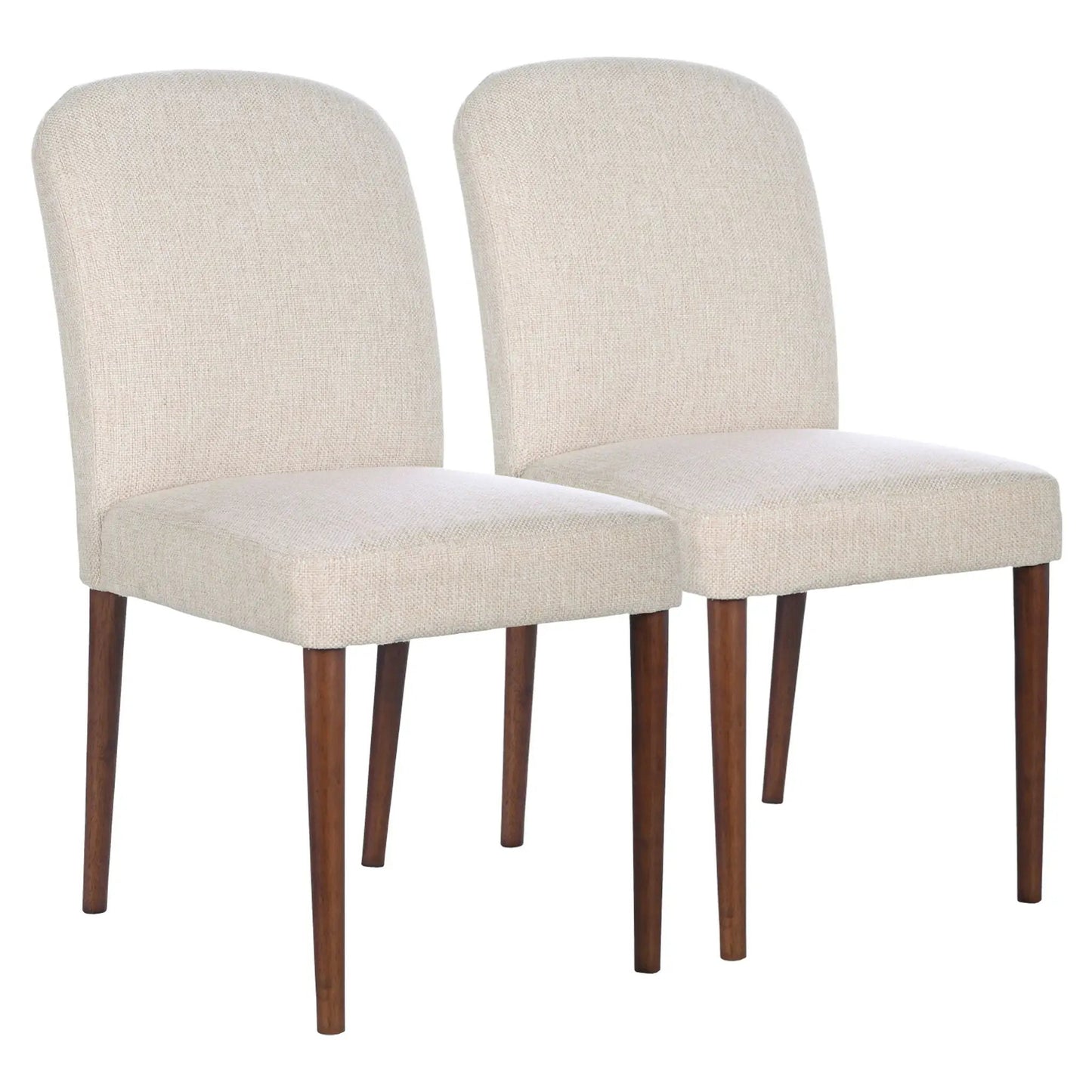 Capri Dining Chair Set of 2 Beige Linen Deluxe