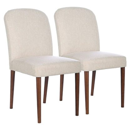 Capri Dining Chair Set of 2 Beige Linen Deluxe
