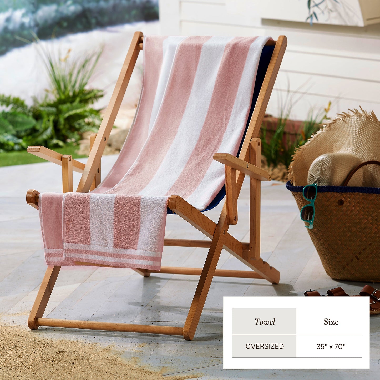 Striped Cabana Beach Towel and Soft Pastel Colors