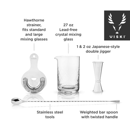 Harrison Barware Set With Glass And Jigger Kit