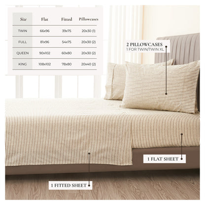 The Striped Microfiber Sheet Set and Soft Finish